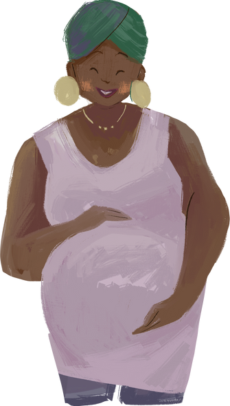 Painted Handdrawn Happy Mom