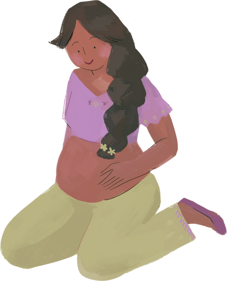 Painted Handdrawn Peaceful Mom